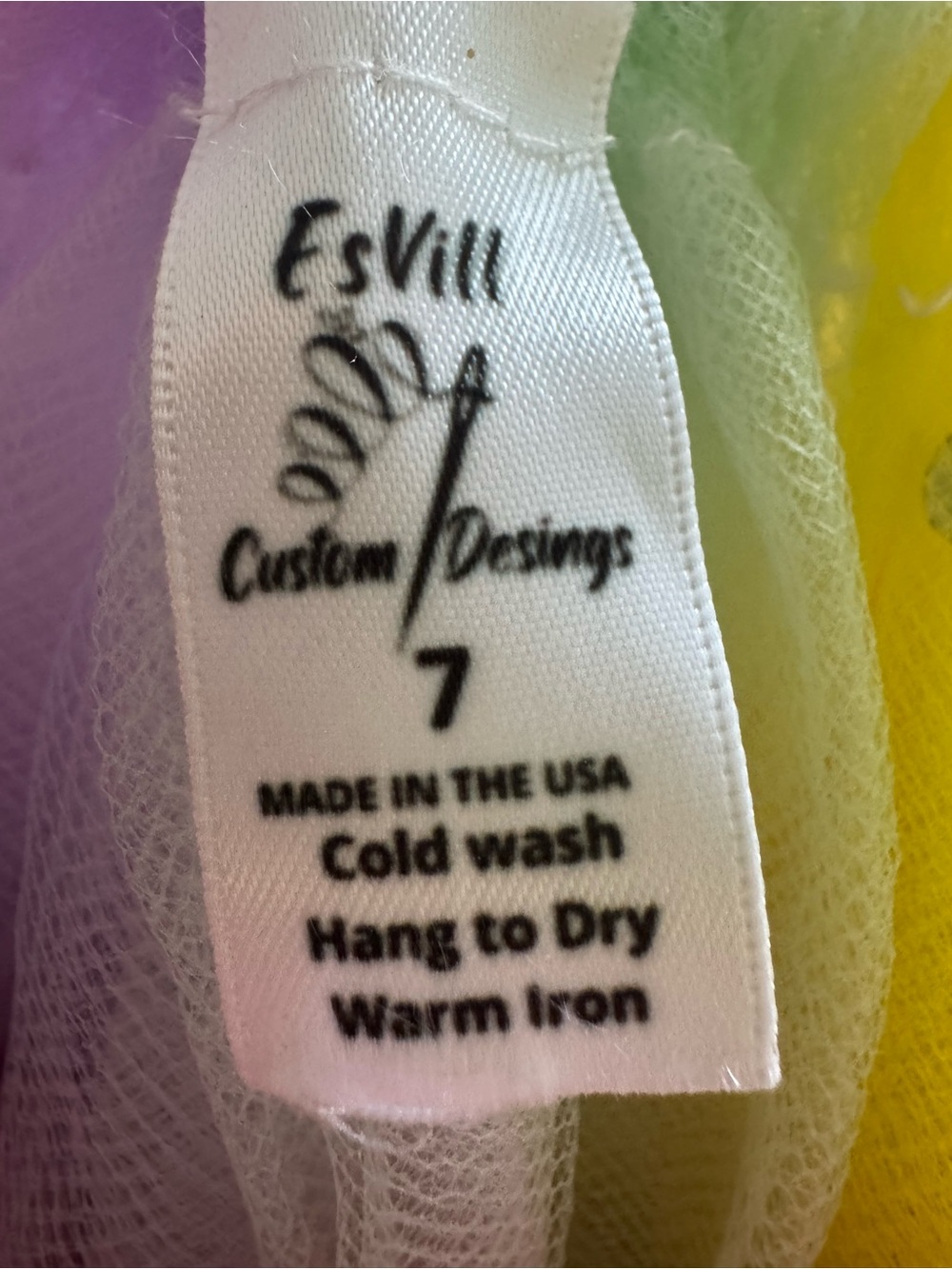 Unicorn Rainbow Tutu Dress Girls Size 7 - Picture 7 of 17